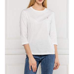 Tommy Hilfiger dámské bílé tričko HERITAGE - XS (100)